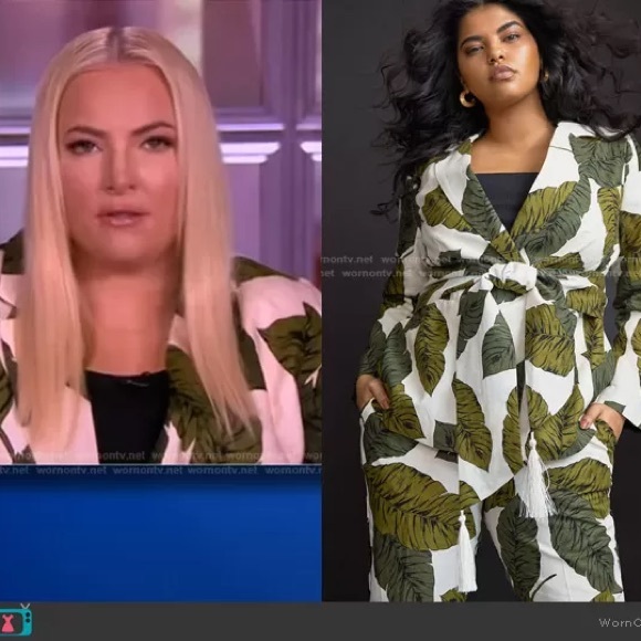 Eloquii Pants - NWT Eloquii Meghan’s White Leaf Suit Set On The View Size 24